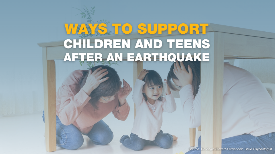 Support children after an earthquake